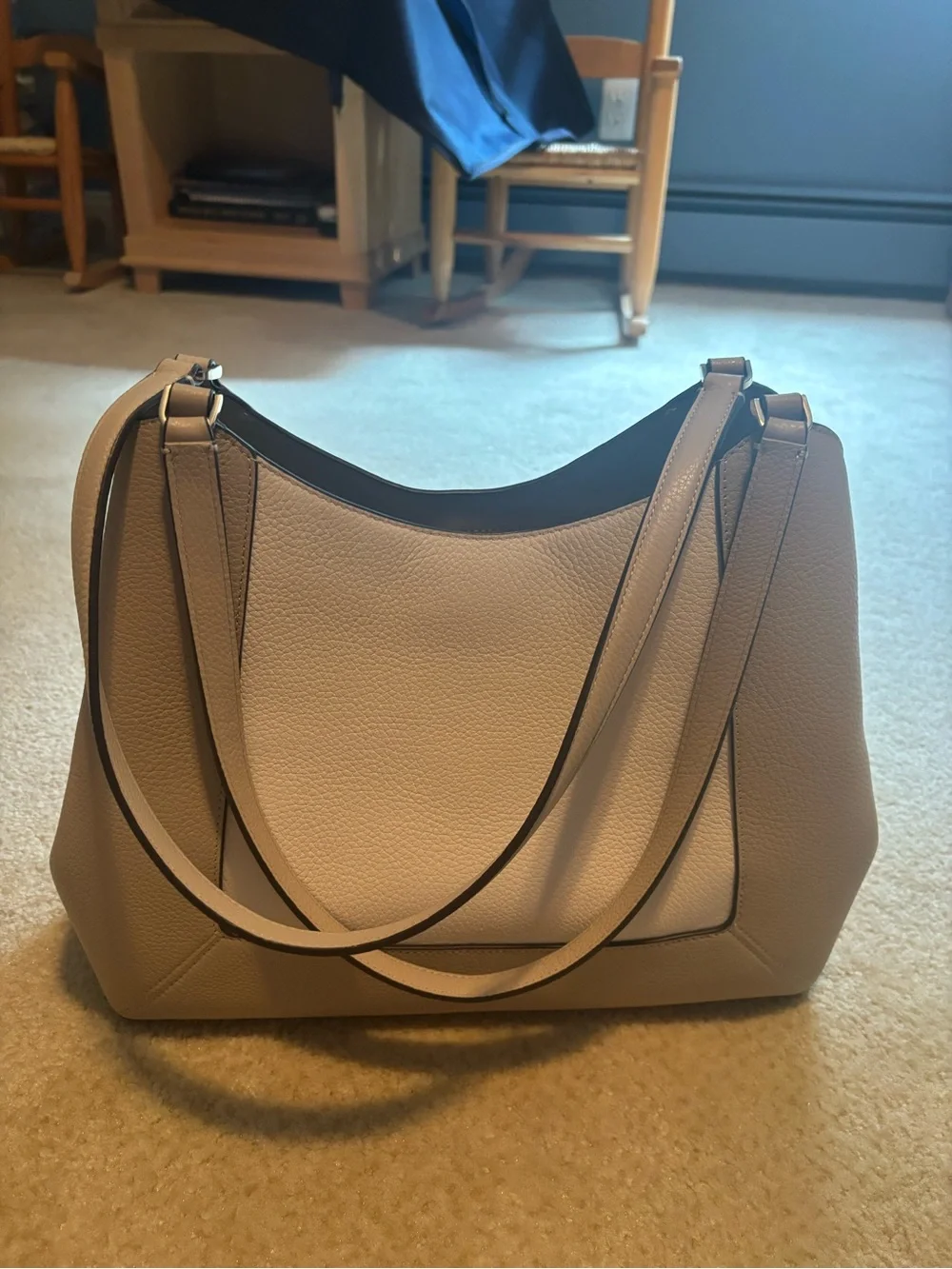 kate spade Pebbled Taupe Leather Shoulder Bag